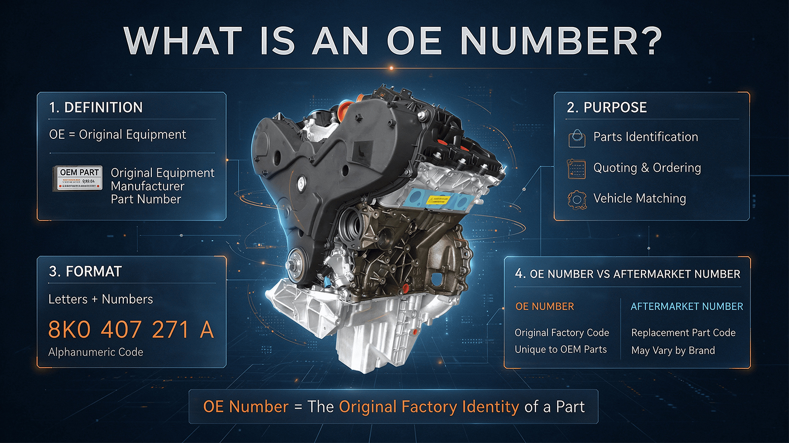 What Is an OE Number? How to Choose the Correct Engine Parts