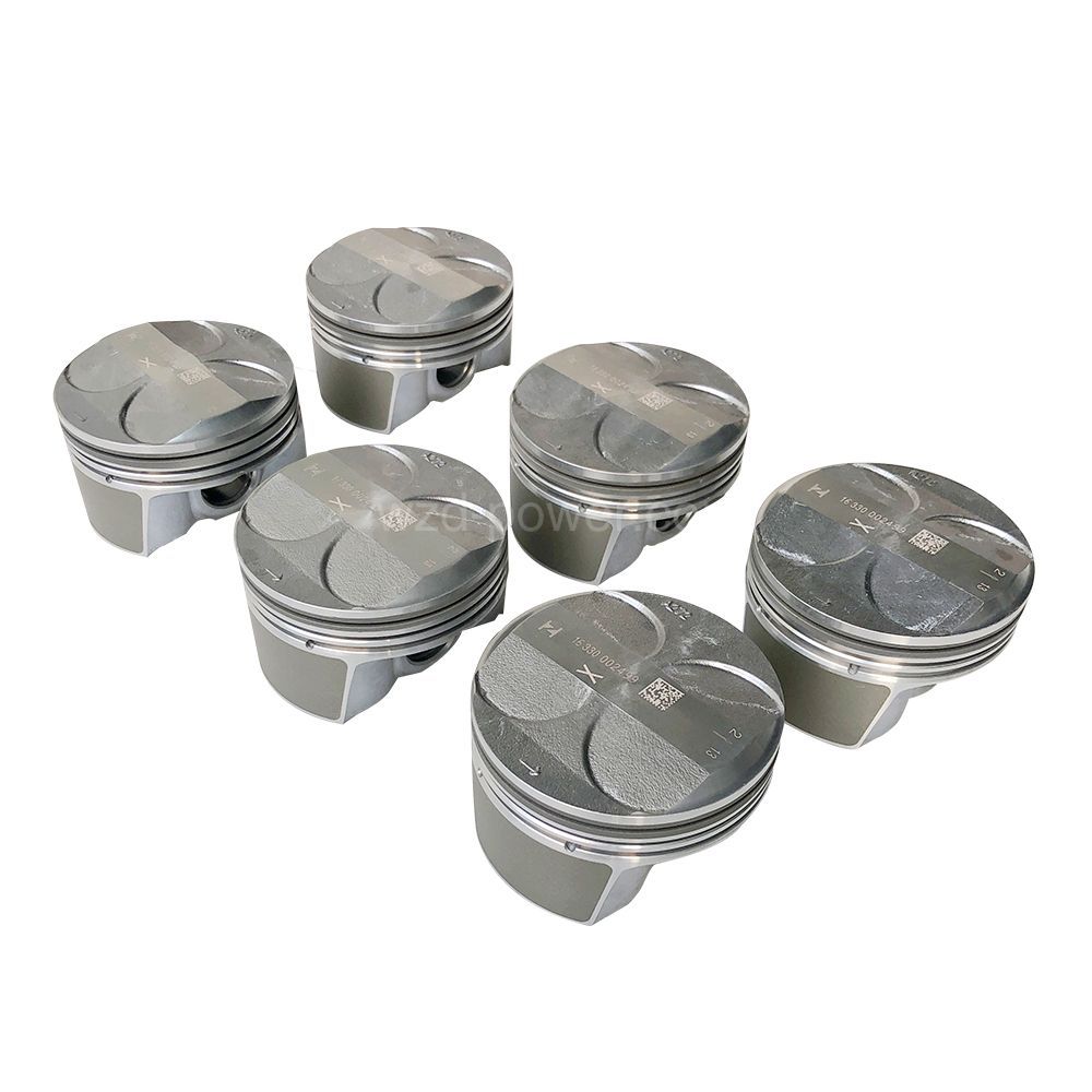 6PCS Pistons & Rings Std 88mm 22mm 272 030 40 17 for Mercedes-Benz M272 A209 C209 Clk280 C219 Cls300 W203 C 230 W204 C 280 S 204 Piston
